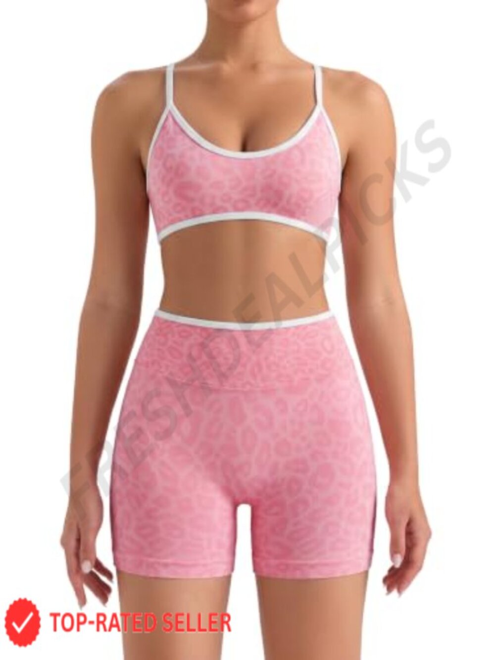 Women's 2-Piece Workout Set Scrunch Butt Lifting Shorts & Padded Sports Bra